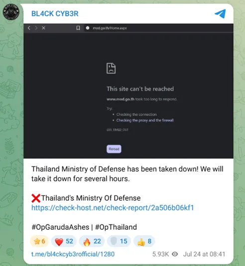 RAPPORT : Thaïlande–Cambodge, que révèle l’escalade des cyberattaques ?
