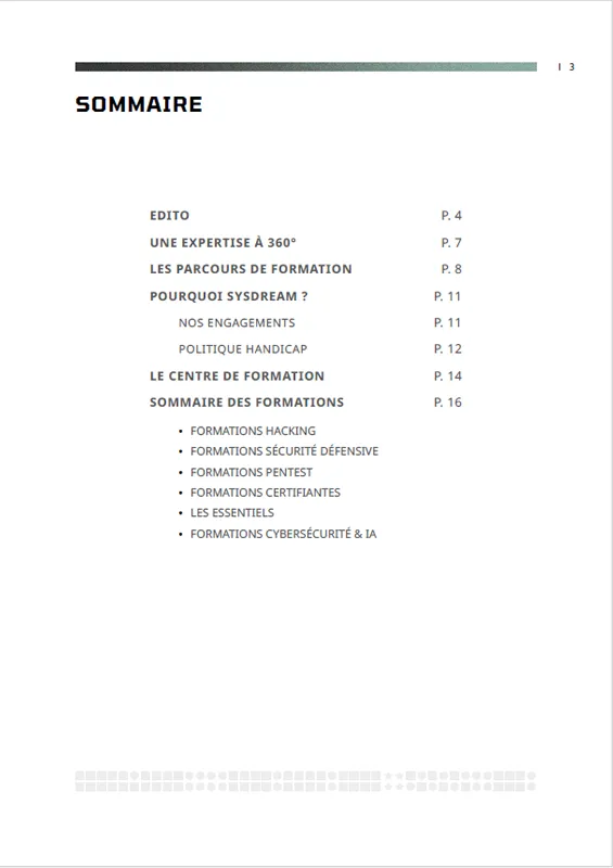 Catalogue de formation